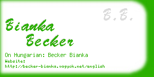 bianka becker business card